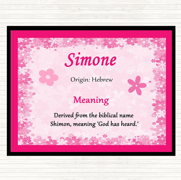 Simone Name Meaning Mouse Mat Pink