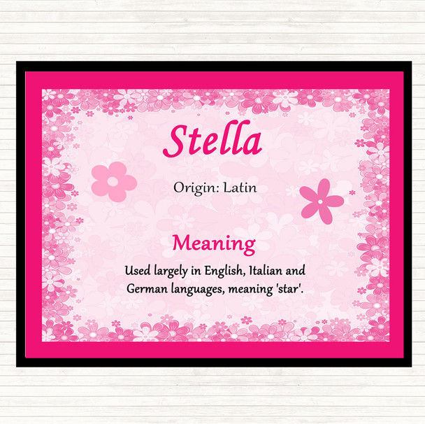 Stella Name Meaning Mouse Mat Pink