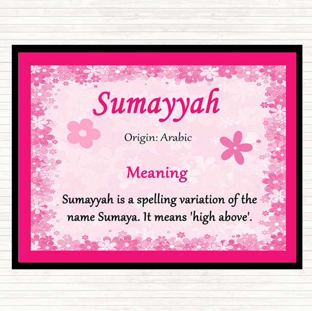 Sumayyah Name Meaning Mouse Mat Pink