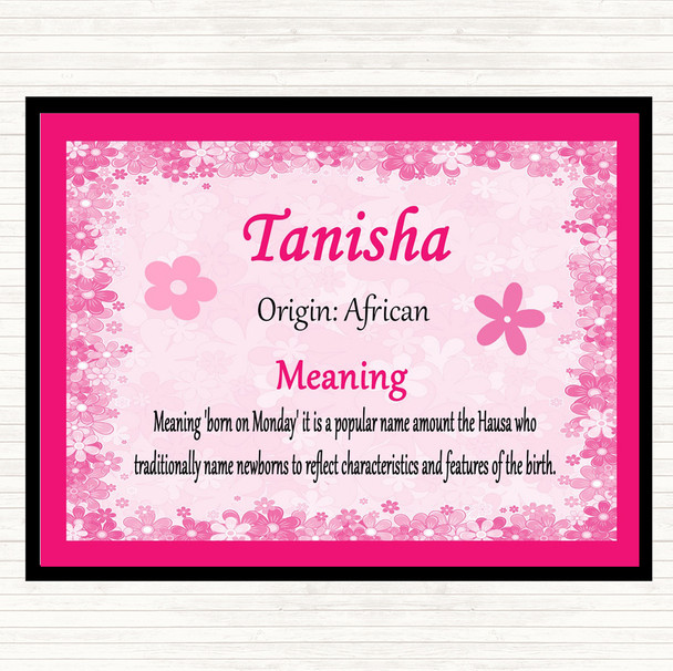 Tanisha Name Meaning Mouse Mat Pink