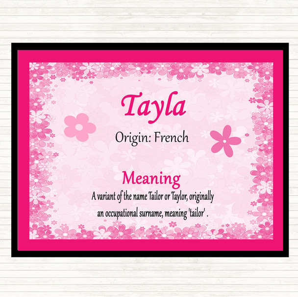 Tayla Name Meaning Mouse Mat Pink