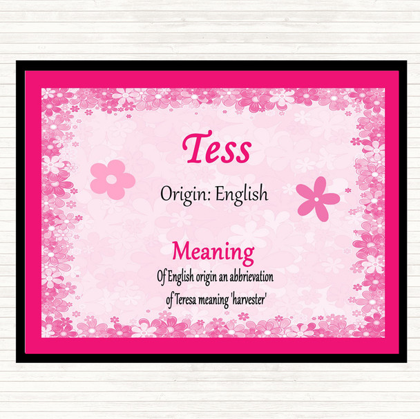 Tess Name Meaning Mouse Mat Pink
