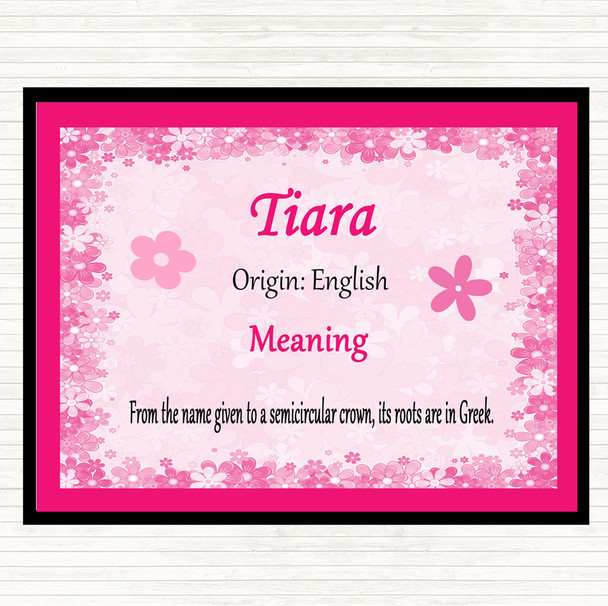 Tiara Name Meaning Mouse Mat Pink