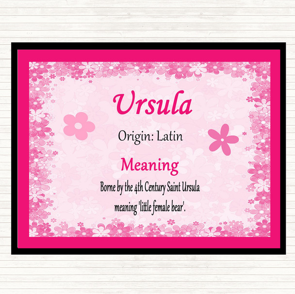 Ursula Name Meaning Mouse Mat Pink