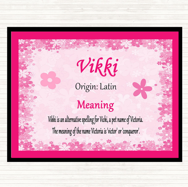 Vikki Name Meaning Mouse Mat Pink
