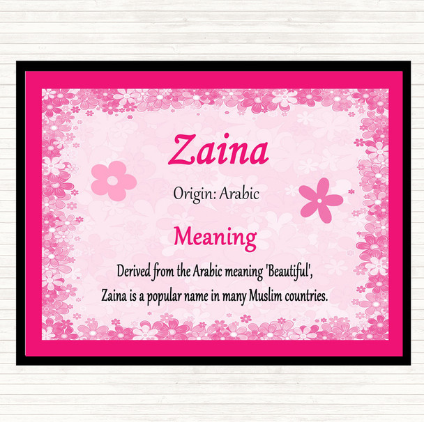 Zaina Name Meaning Mouse Mat Pink