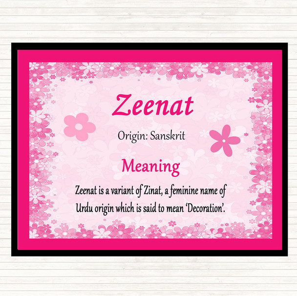 Zeenat Name Meaning Mouse Mat Pink