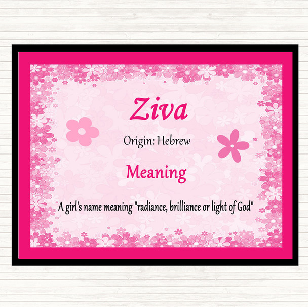 Ziva Name Meaning Mouse Mat Pink