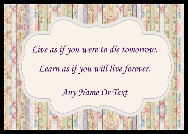 Quote Live Forever Computer Mouse Mat