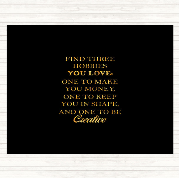Black Gold Hobbies Quote Mouse Mat
