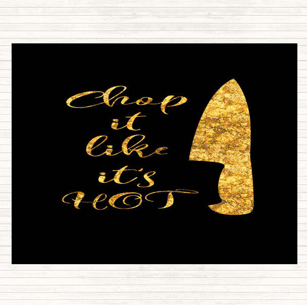 Black Gold Knife Quote Mouse Mat