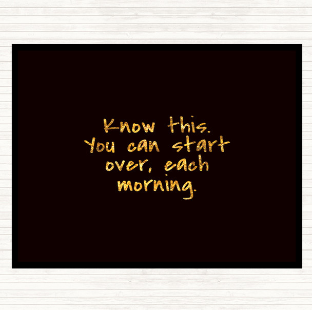 Black Gold Know This Quote Mouse Mat