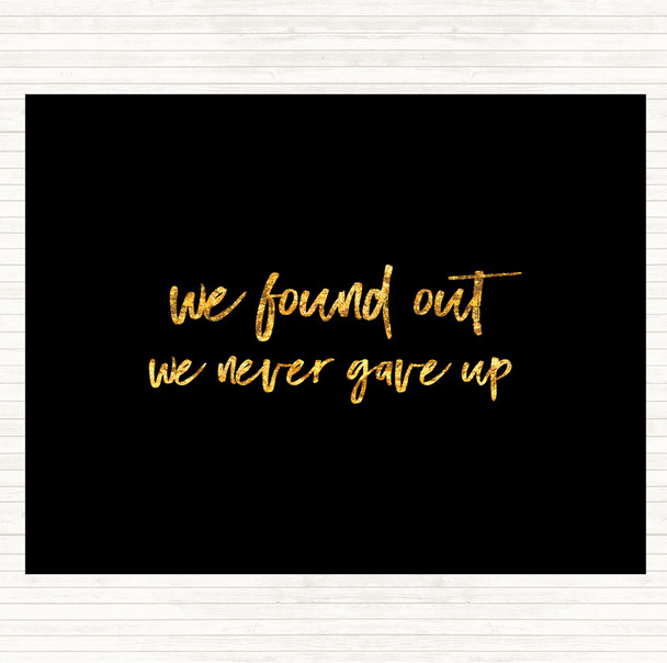 Black Gold We Found Out Quote Mouse Mat