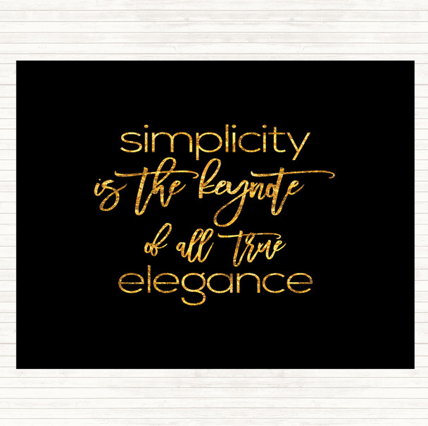 Black Gold Elegance Quote Mouse Mat