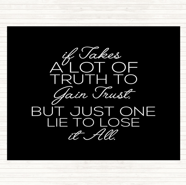 Black White A Lot Of Truth Quote Mouse Mat