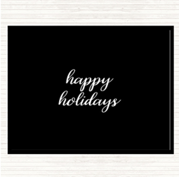 Black White Holidays Quote Mouse Mat