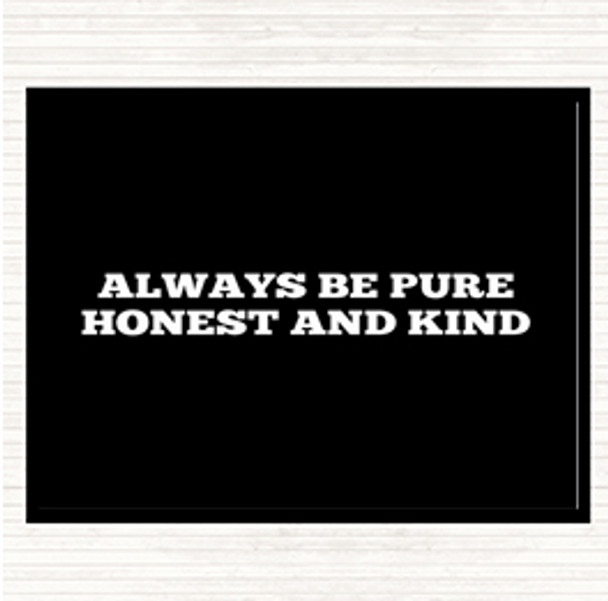 Black White Honest And Kind Quote Mouse Mat