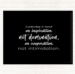 Black White Leadership Is Based Quote Mouse Mat