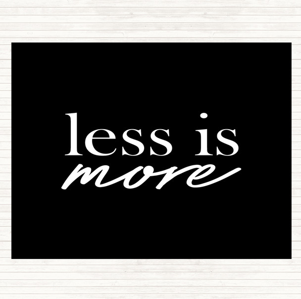 Black White Less Quote Mouse Mat