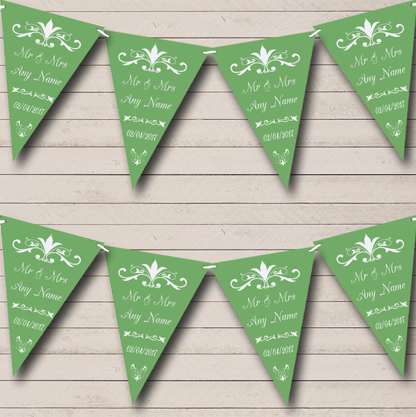 Regal Or Sage Green Wedding Anniversary Party Bunting