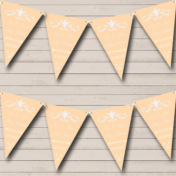 Regal Or Peach Wedding Anniversary Party Bunting