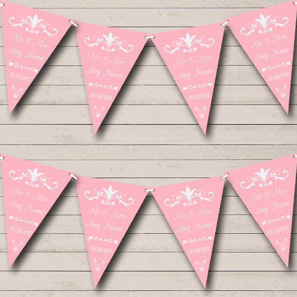 Regal Or Nude Pink Wedding Anniversary Party Bunting