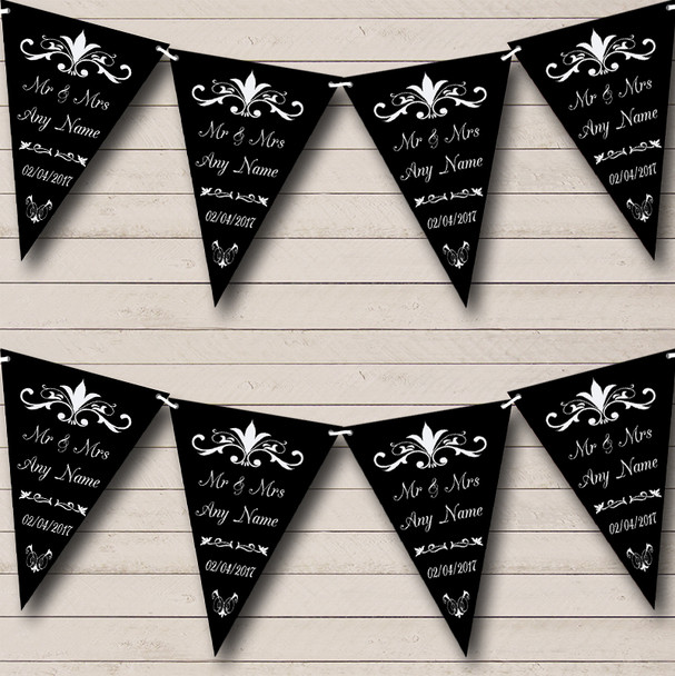 Regal Or Black Wedding Anniversary Party Bunting