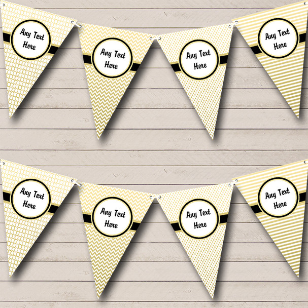 Elegant White And Gold Regal Wedding Anniversary Party Bunting