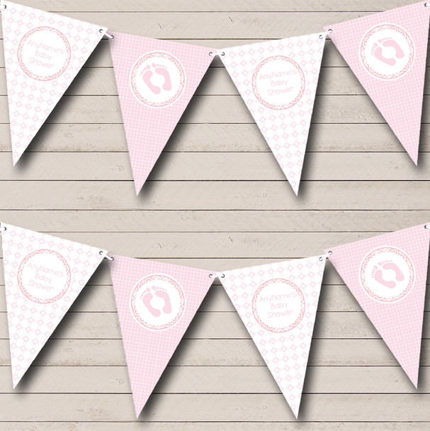 Pink Patterned Baby Shower Bunting