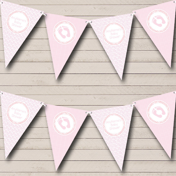 Pink Love Hearts Baby Shower Bunting