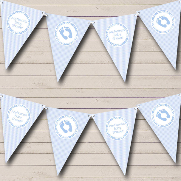 Blue Spots And Stripes Baby Shower Bunting