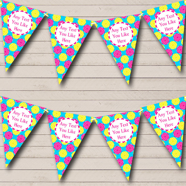 Pink Yellow Blue Bright Birthday Party Bunting