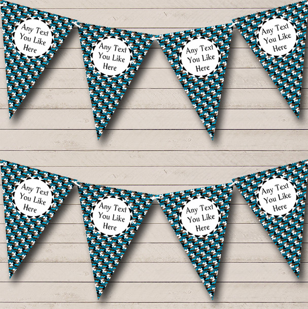 Blue Camouflage Army Soldier Birthday Party Bunting