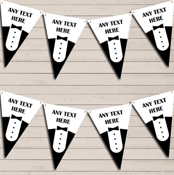 Tuxedo Prom Black Tie James Bond Birthday Bunting Garland Party Banner