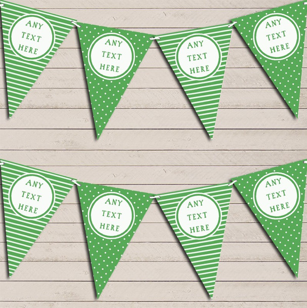 Stripes & Polka Dot Green Birthday Bunting