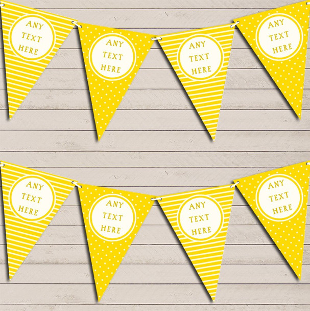 Stripes & Polka Dot Yellow Birthday Bunting