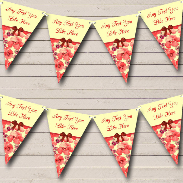 Yellow Pink Floral Carnival Fete Street Party Bunting