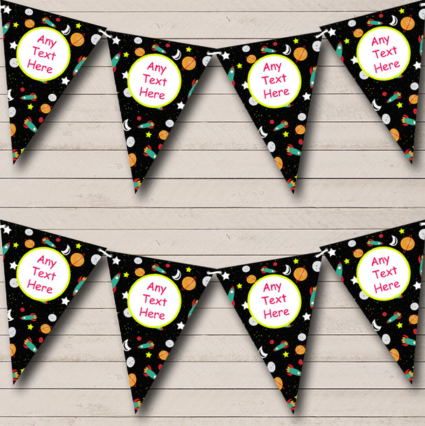 Space Rocket Spaceship Children's Birthday Party Bunting