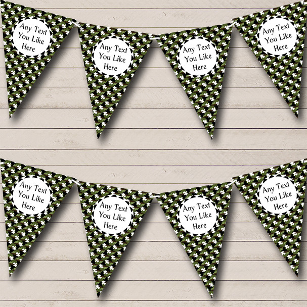 Green Camouflage Army Soldier Children's Birthday Party Bunting Green Camouflage Army Soldier Children's Birthday Party Bunting