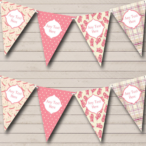 Cute Cake Baking Check Spots Children's Birthday Party Bunting