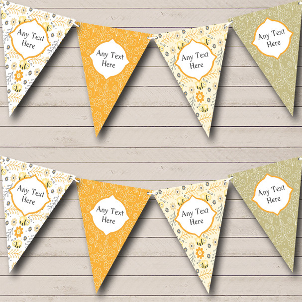 Bumble Bee & Flowers Children's Birthday Party Bunting