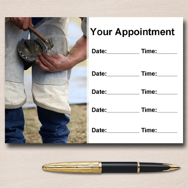 Horse Farrier Blacksmith Personalised Appointment Cards