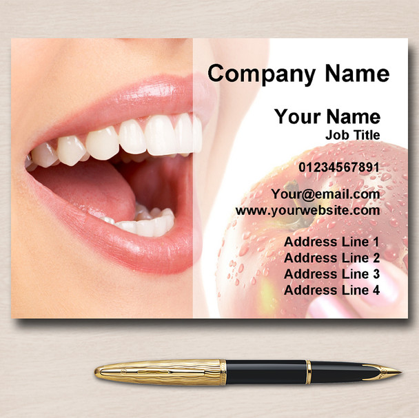 Dental Surgeon Teeth Whitening Dentist Personalised Business Cards