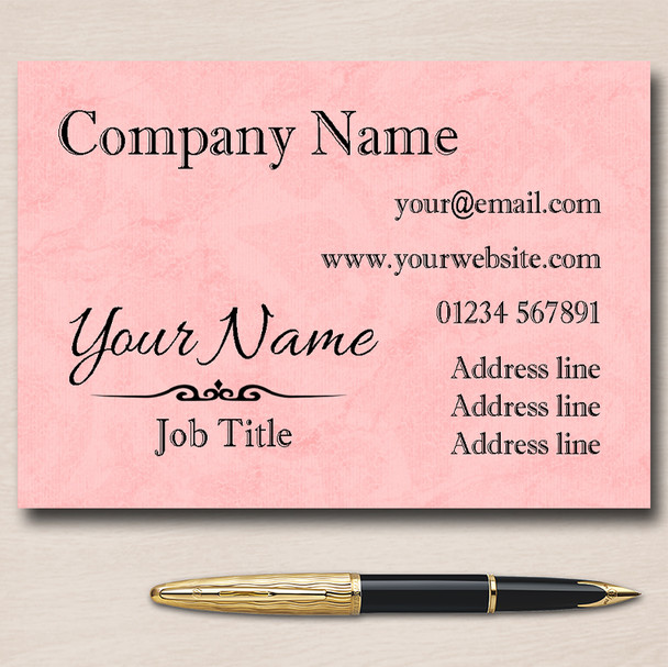 Coral Shade Personalised Business Cards