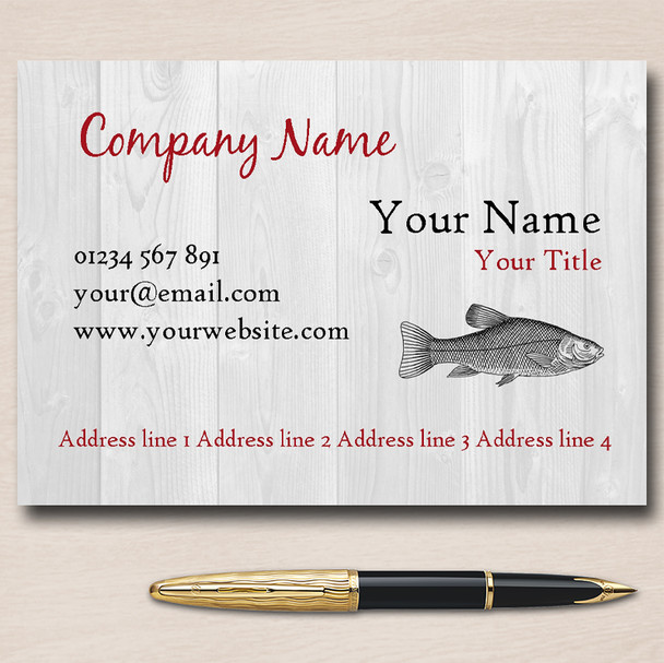 Fish And Wood Personalised Business Cards