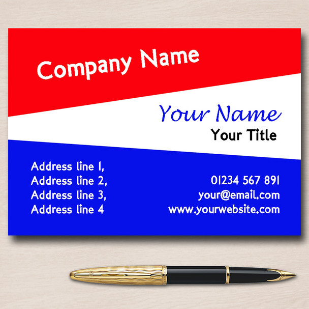 French Colours Personalised Business Cards