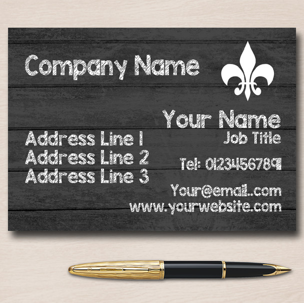 Grey Wood Personalised Business Cards