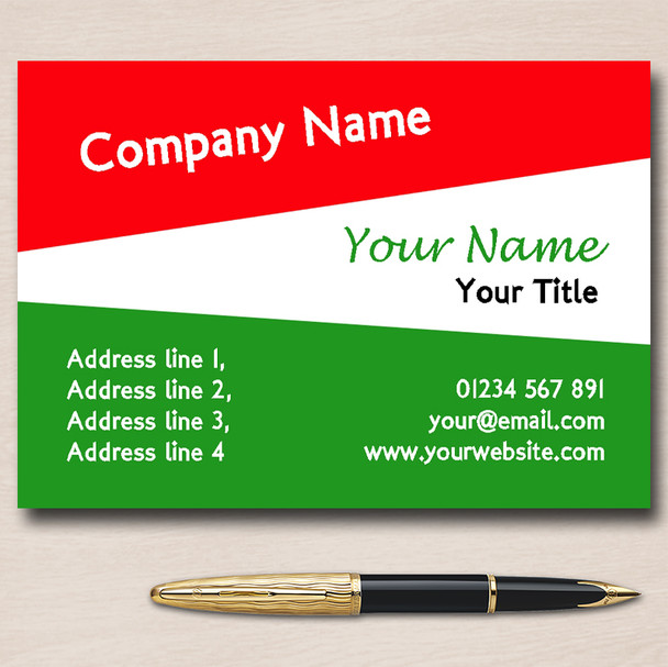 Italian Colours Personalised Business Cards