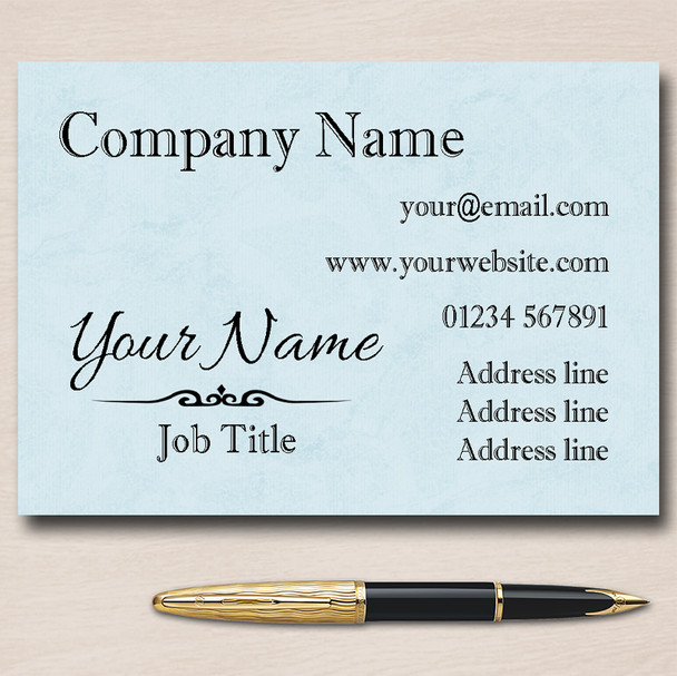 Light Blue Shade Personalised Business Cards