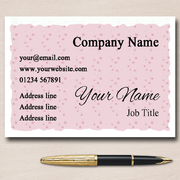 Pink Spots Personalised Business Cards